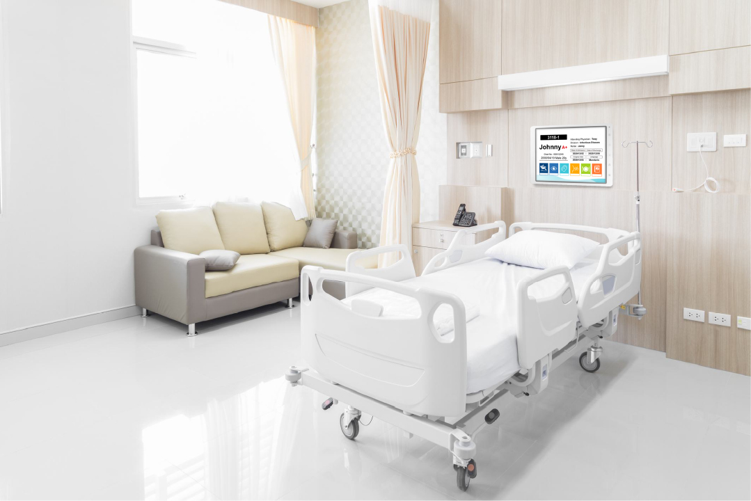 ePaper ward board and bed cards in a hospital